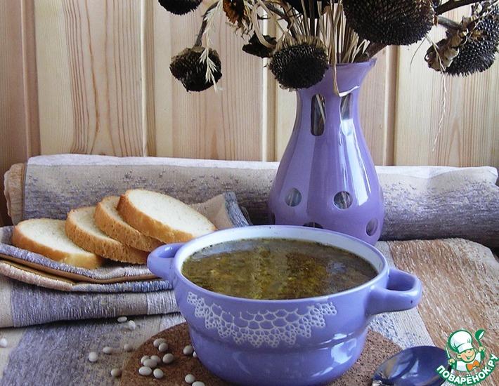 Рецепт: Луковый суп с белой фасолью