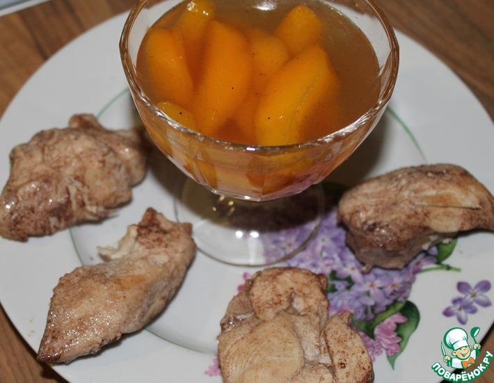 Рецепт: Куриное филе с персиками