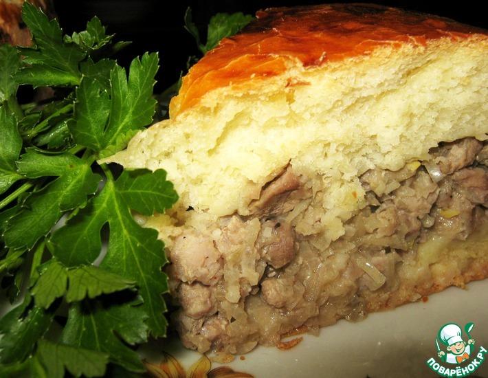 Рецепт: Пирог Мужской с рубленым мясом