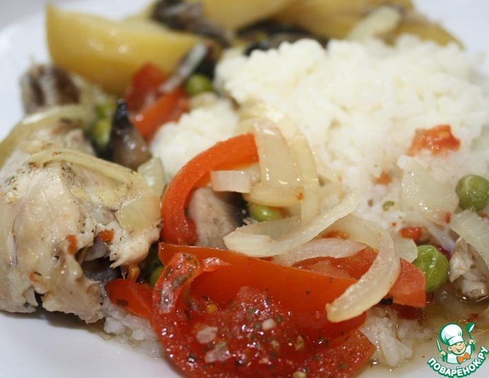 Рецепт: Курица с овощами по-ливански