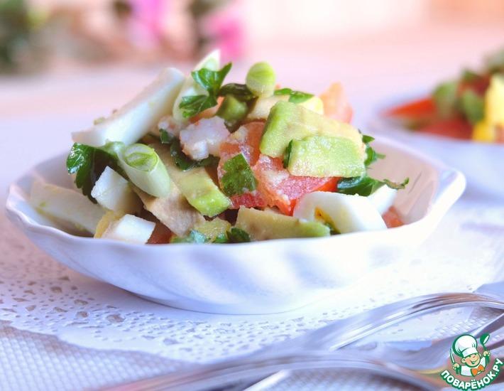 Рецепт: Салат с авокадо и помидорами