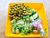 Огуречный салат с креветками и гренками ингредиенты