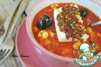 Рецепт: Густой томатный суп с белой фасолью