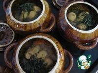 Гречневый суп с грибами в горшочках ингредиенты
