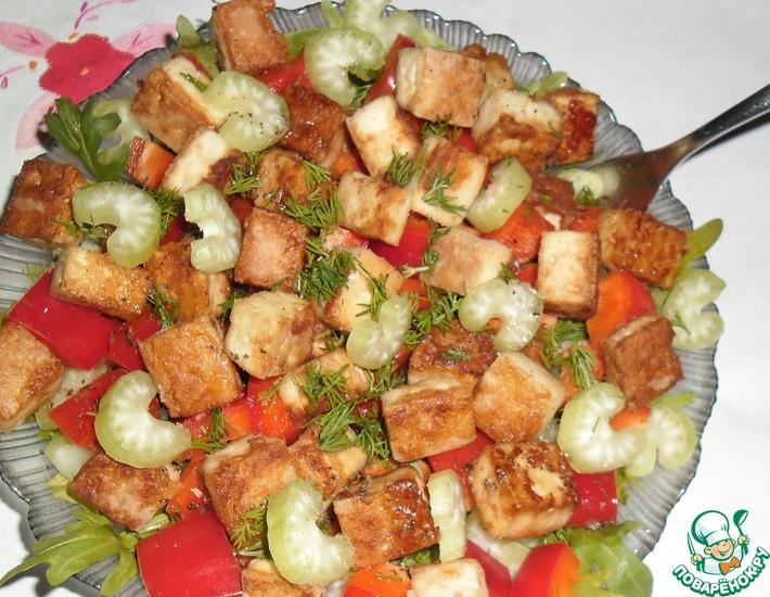 Рецепт: Жареный тофу с овощами