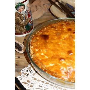 Пирог с картофелем, беконом и сыром