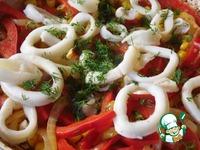 Кальмары с овощами и рисом ингредиенты
