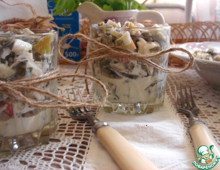 Рецепт: Салат из морской капусты Дачная выдумка