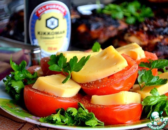 Рецепт: Сырные пряные томаты-гриль