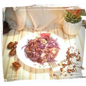 Тёплый салат с курицей Ультрафиолет