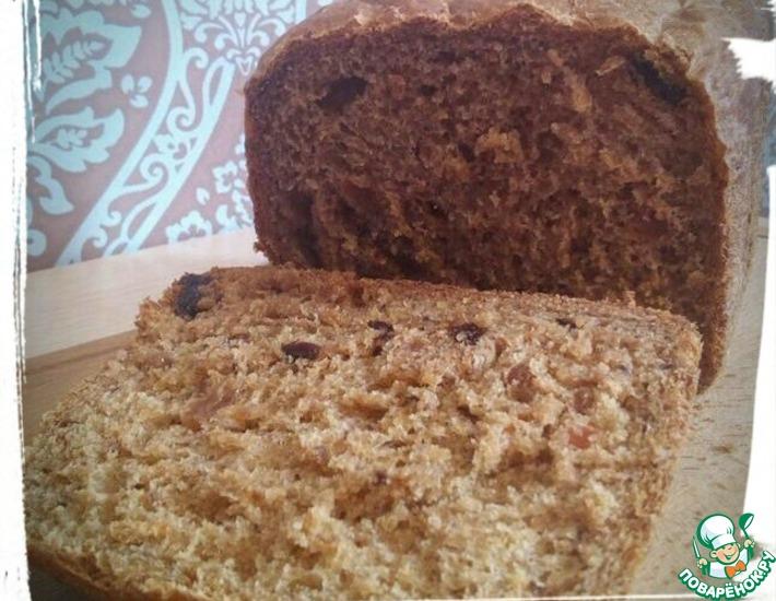 Рецепт: Сладкий ржано-пшеничный хлеб с сухофруктами