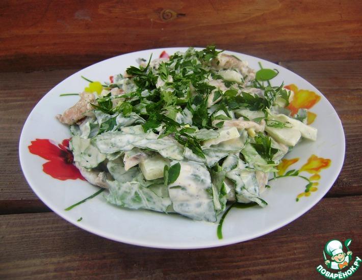 Рецепт: Салат с пекинской капустой Сытное угощение