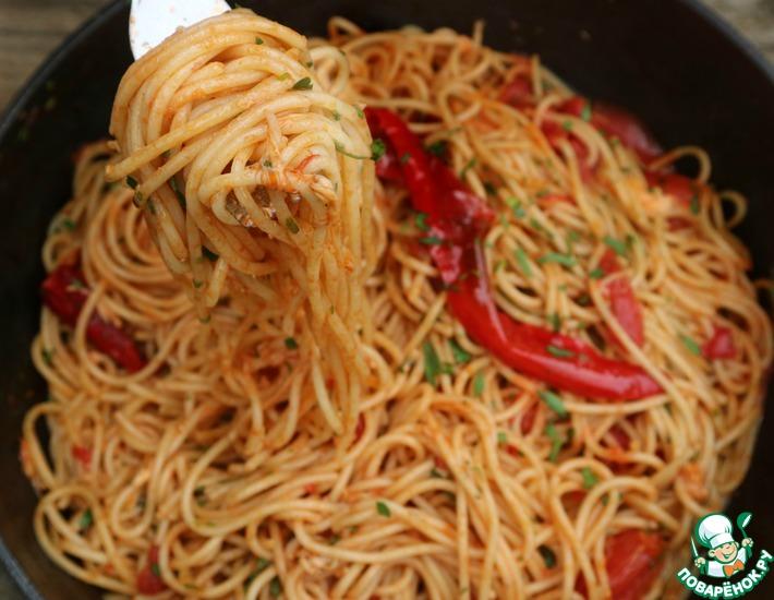 Рецепт: Спагетти Арабьята