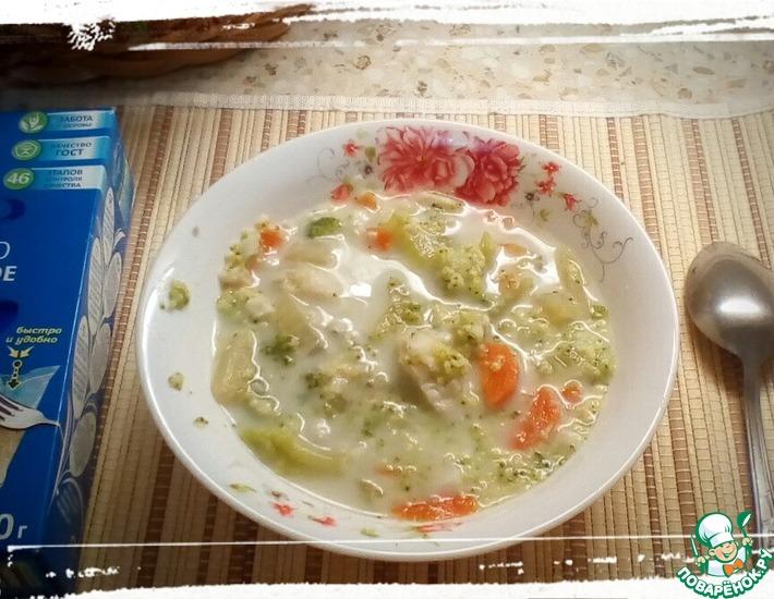 Рецепт: Сливочный овощной суп По мотивам чаудера