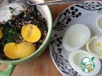 Яйца, фаршированные гречкой и грибами ингредиенты