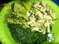 Зелёный дачный салат ингредиенты