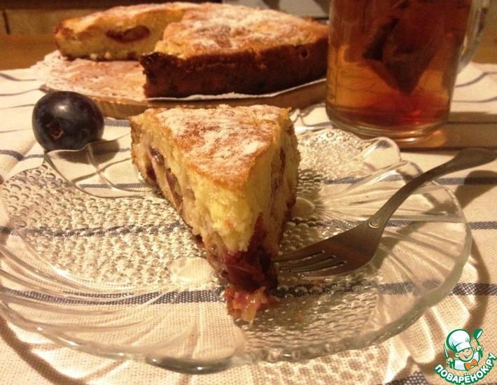 Рецепт: Польский яблочно-сливовый пирог Осень