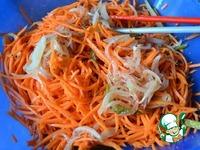 Морковь по-корейски с маринованными огурцами ингредиенты