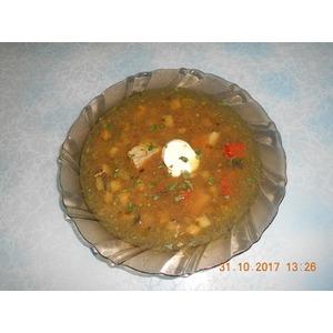 Суп с баклажанами и маринованными огурцами