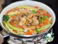 Овощной суп с фасолью и шампиньонами ингредиенты
