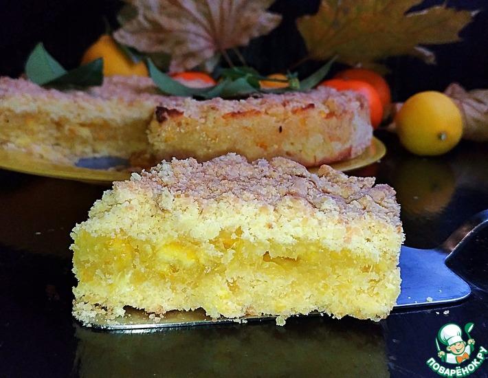 Рецепт: Песочный апельсиново-лимонный пирог Теплая осень