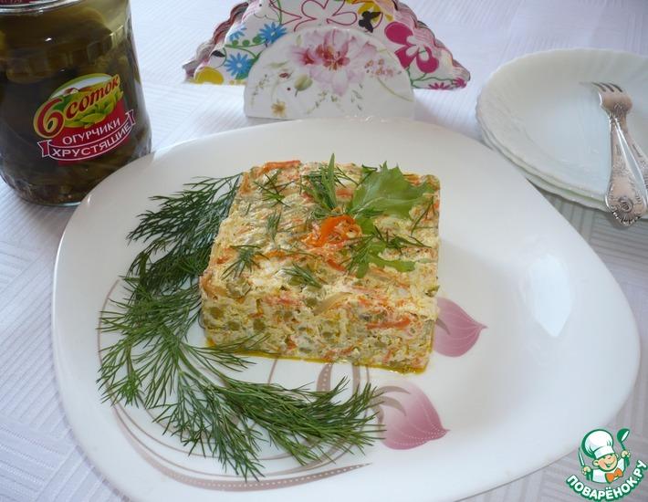 Рецепт: Куриный салат с маринованными огурцами