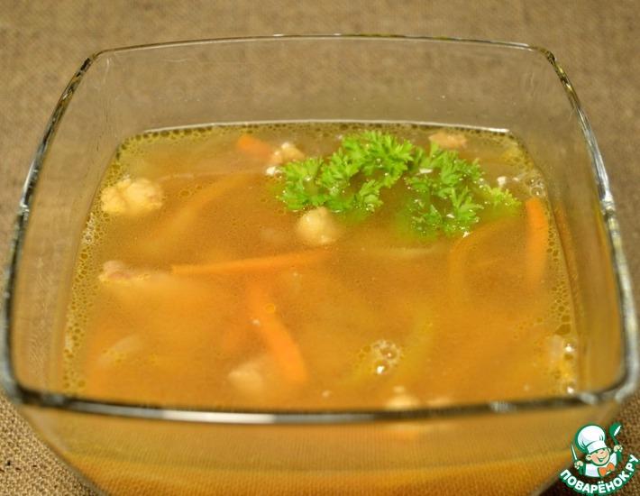 Рецепт: Мясной суп из соевых бобов