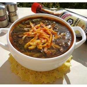 Шпинатный суп с ленивыми фрикадельками