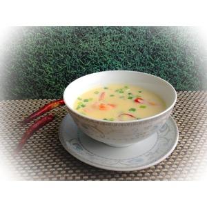 Острый суп с кукурузой и креветками