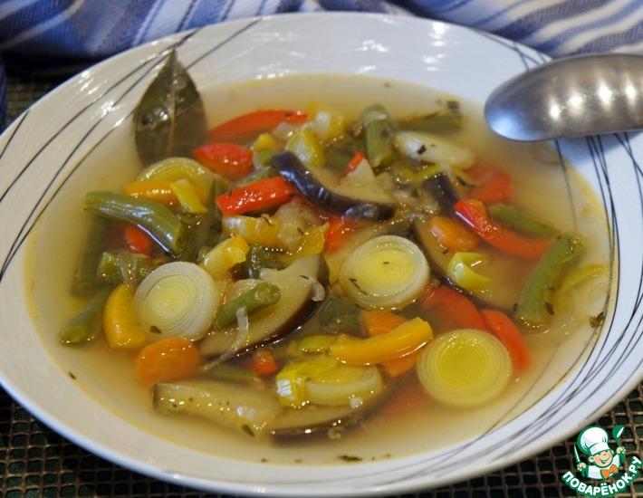 Рецепт: Овощной суп с баклажанами Карнавал