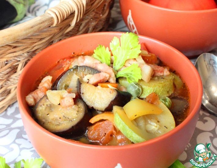 Рецепт: Овощной суп-рагу с грудинкой