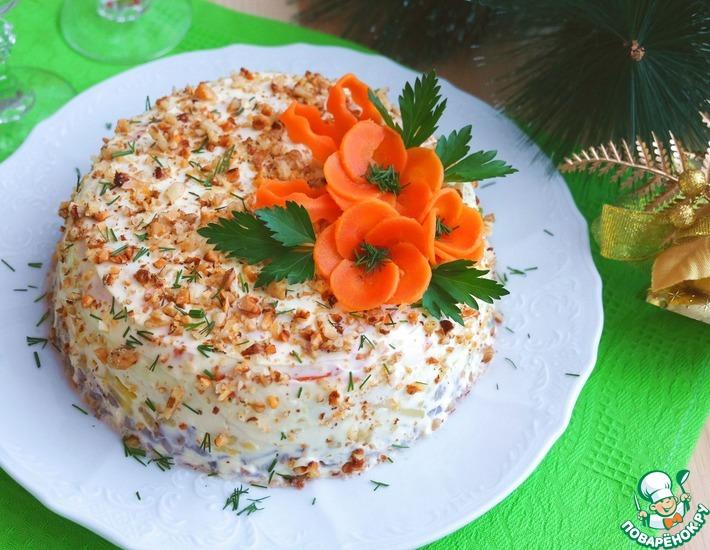 Рецепт: Салат с пряной сельдью Фаворит
