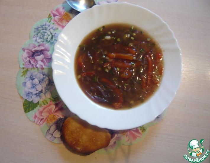 Рецепт: Луковый суп с фунчозой