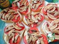 Горячие бутерброды с грибами и помидорами ингредиенты
