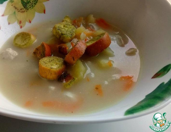 Рецепт: Простой и нежный сырный суп