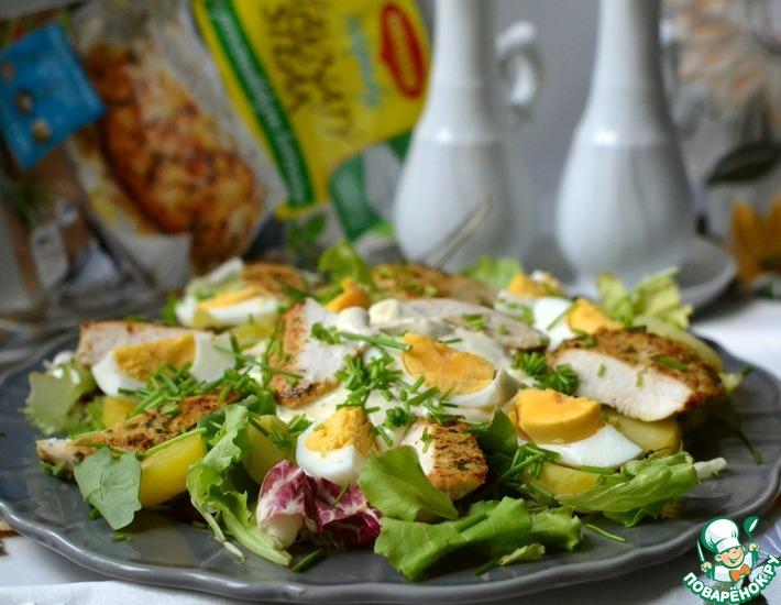 Рецепт: Картофельный салат с куриным филе