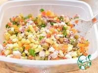 Праздничный салат с курицей и осьминогом ингредиенты