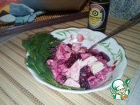 Теплый салат с индейкой и свеклой ингредиенты