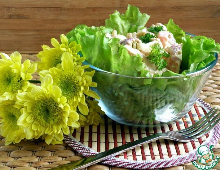 Рецепт: Салат с курицей и цветной капустой