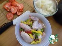 Куриные крылышки с картофелем и овощами ингредиенты