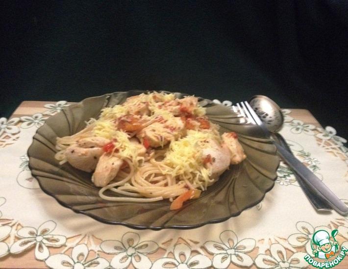 Рецепт: Спагетти с курицей Настоящий итальянец