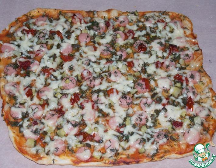 Рецепт: Пицца с огурцом