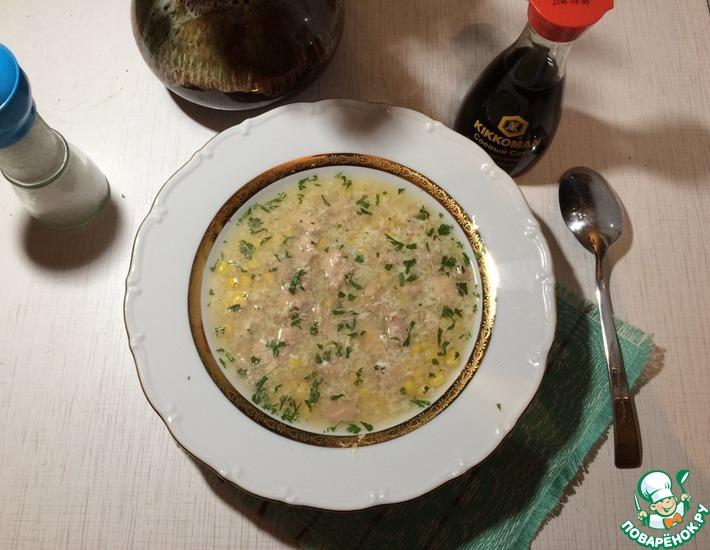 Рецепт: Суп с курицей и кукурузой
