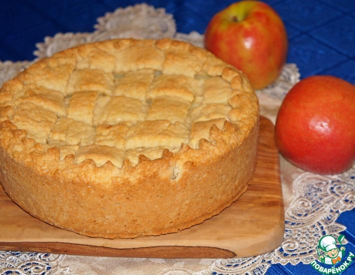 Рецепт: Яблочный пирог с заварным кремом