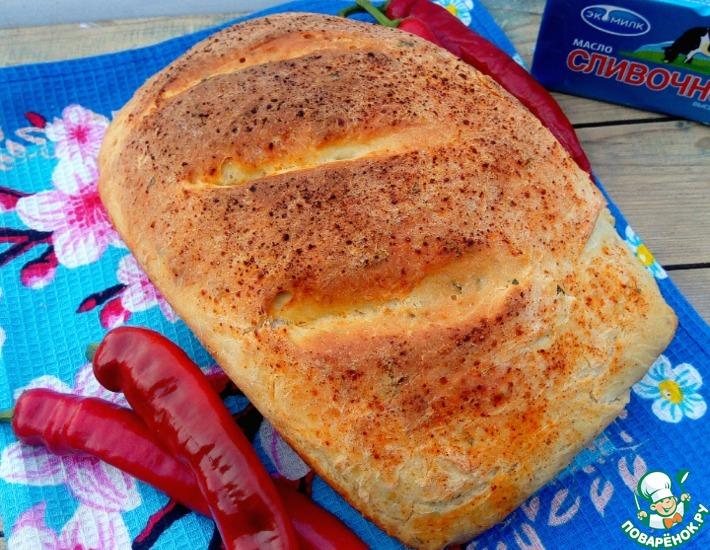 Рецепт: Хлеб творожно-сливочный с зеленью