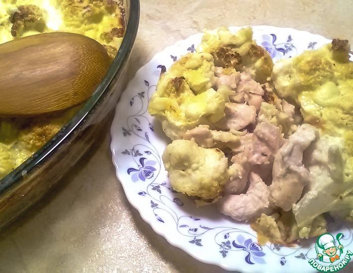 Рецепт: Куриное филе с цветной капустой