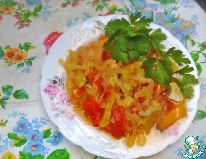 Рецепт: Кабачковый салат с болгарским перцем Юрча-бенс
