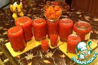 Рецепт: Черри в томатном соке на зиму