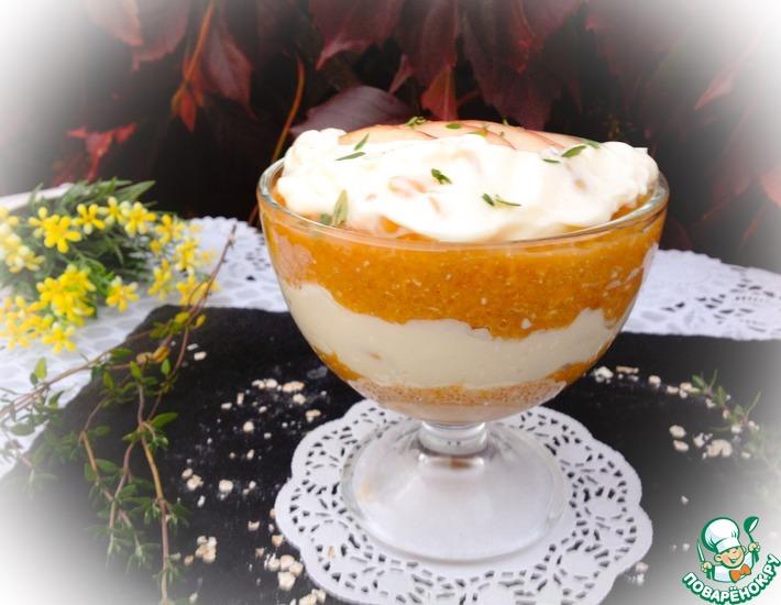 Рецепт: Персиковый десерт с творожным сыром