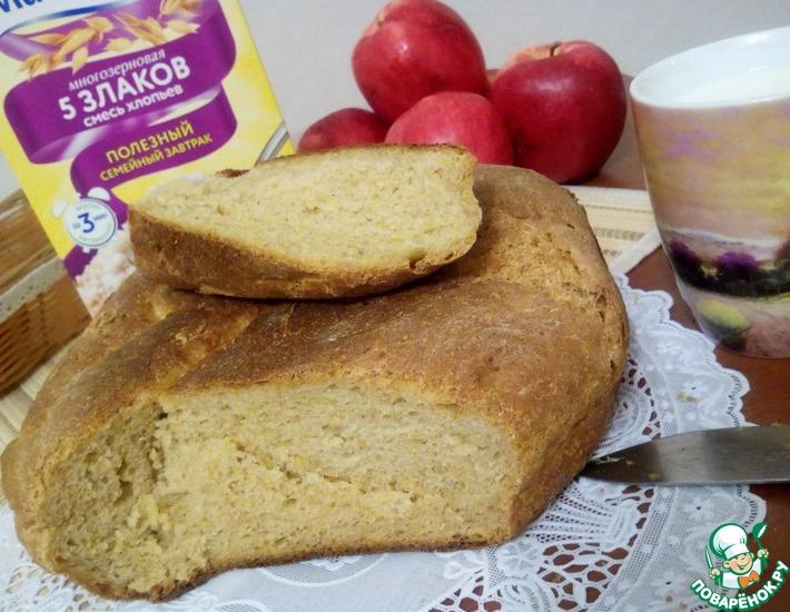 Рецепт: Пшенично-ржаной хлеб на закваске с тыквой